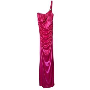 Women's Sequin Hearts Glittery Pink Formal Prom Dress Maxi Length Junior Size S
